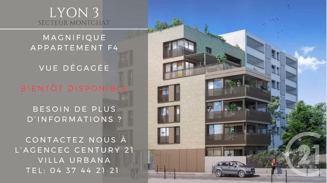 Appartement F4 à vendre - 4 pièces - 110.31 m2 - LYON - 69003 - RHONE-ALPES - Century 21 Villa Urbana