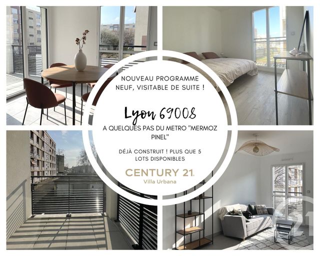 Appartement F3 à vendre - 3 pièces - 60.0 m2 - LYON - 69008 - RHONE-ALPES - Century 21 Villa Urbana