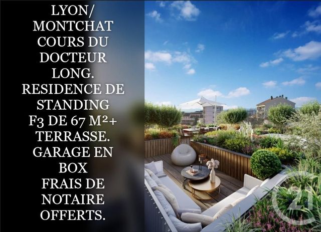 Appartement F3 à vendre - 3 pièces - 67.0 m2 - LYON - 69003 - RHONE-ALPES - Century 21 Villa Urbana