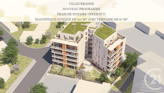 Appartement F4 à vendre - 4 pièces - 101.0 m2 - VILLEURBANNE - 69 - RHONE-ALPES - Century 21 Villa Urbana