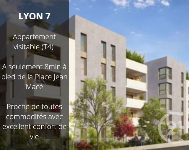 Appartement T4 à vendre - 4 pièces - 79.81 m2 - LYON - 69007 - RHONE-ALPES - Century 21 Villa Urbana