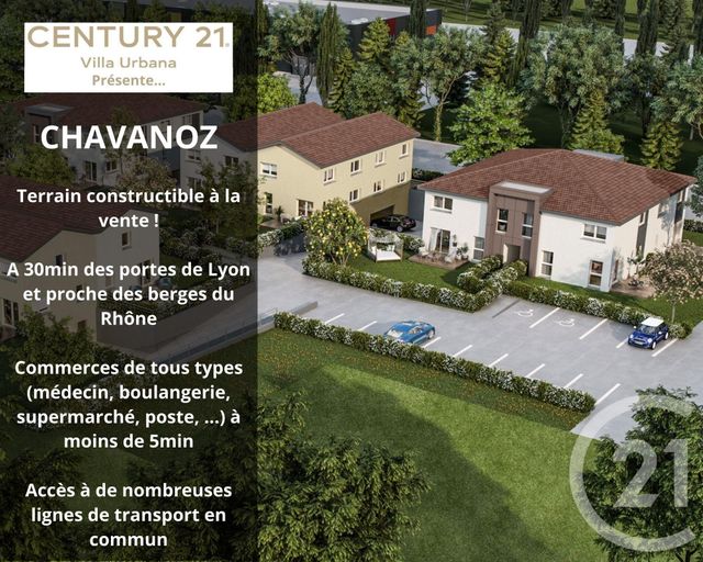 terrain à vendre - 492.0 m2 - CHAVANOZ - 38 - RHONE-ALPES - Century 21 Villa Urbana