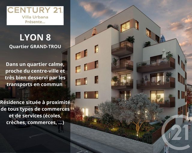 Appartement T3 à vendre - 3 pièces - 62.57 m2 - LYON - 69008 - RHONE-ALPES - Century 21 Villa Urbana