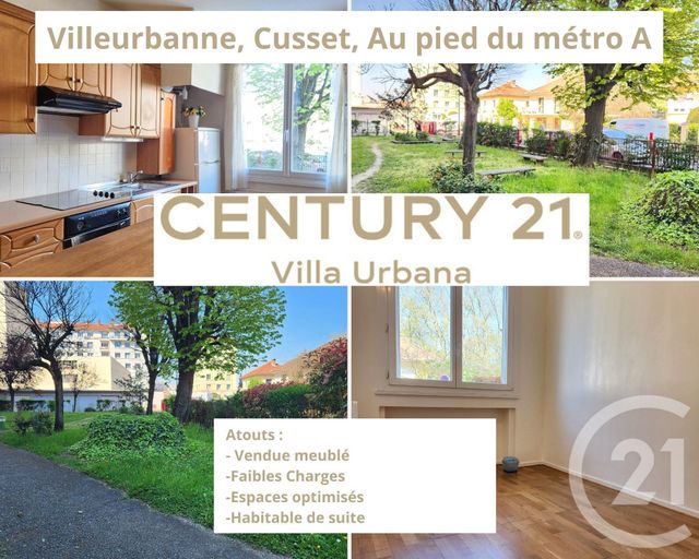 Appartement F2 à vendre - 2 pièces - 30.39 m2 - VILLEURBANNE - 69 - RHONE-ALPES - Century 21 Villa Urbana