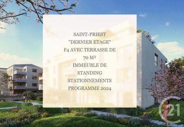 Appartement F4 à vendre - 4 pièces - 78.0 m2 - ST PRIEST - 69 - RHONE-ALPES - Century 21 Villa Urbana