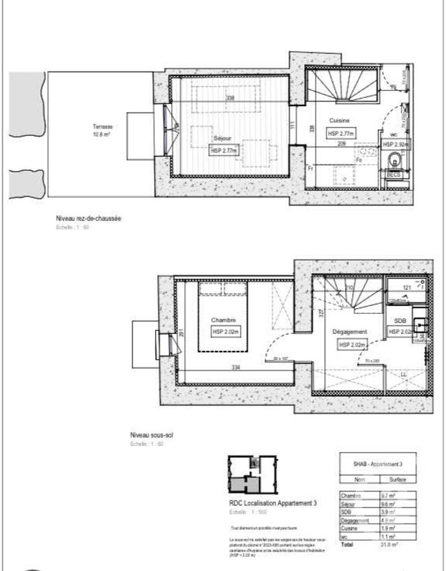 Appartement F2 à vendre - 2 pièces - 31.0 m2 - LYON - 69008 - RHONE-ALPES - Century 21 Villa Urbana