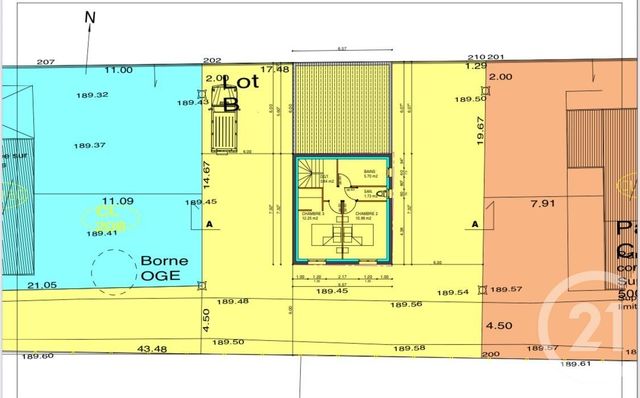 terrain à vendre - 474.0 m2 - DECINES CHARPIEU - 69 - RHONE-ALPES - Century 21 Villa Urbana